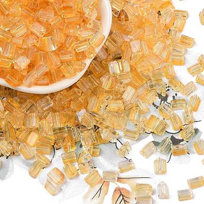 Transparent Spray Painted Glass Seed Beads SEED-L011-10A-07-1