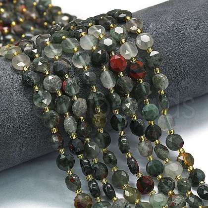 Natural African Bloodstone Beads Strands G-C116-A33-02-1
