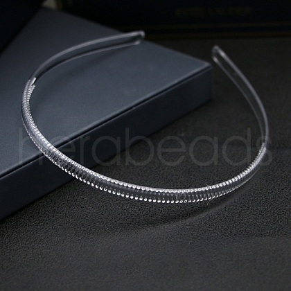 Transparent Plastic Hair Band Findings PW-WG09707-01-1