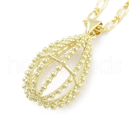 Brass Micro Pave Clear Cubic Zirconia Pendant Necklaces NJEW-B101-03G-01-1