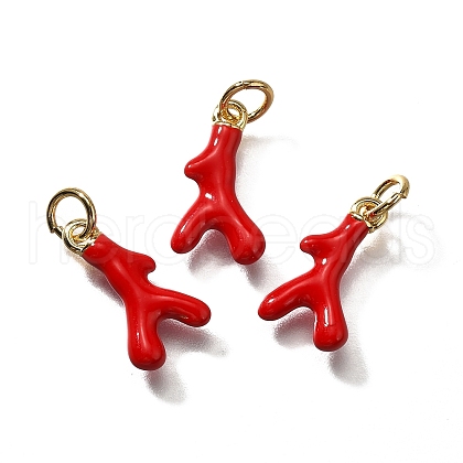 Brass Enamel Pendants KK-Q043-28A-02-1