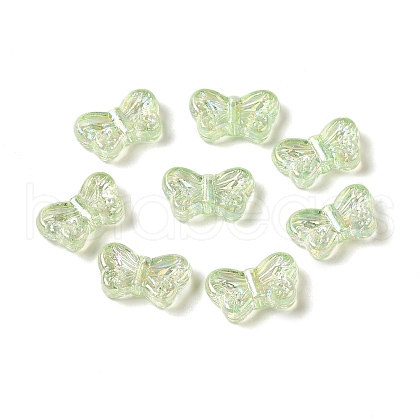 UV Plating Transparent Acrylic Beads OACR-G036-14B-1