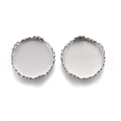 Tarnish Resistant 304 Stainless Steel Cabochon Settings STAS-P249-14P-1