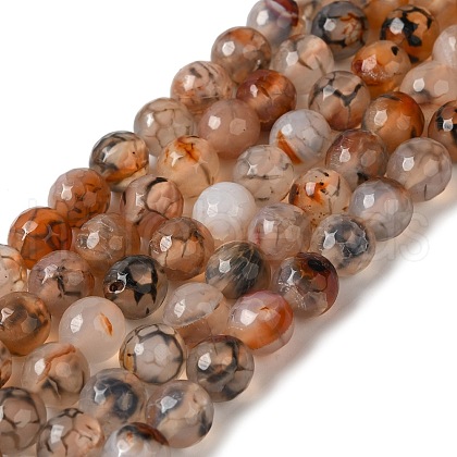 Dyed & Heated Natural Dragon Veins Agate Beads Strands G-P539-A01-08-1