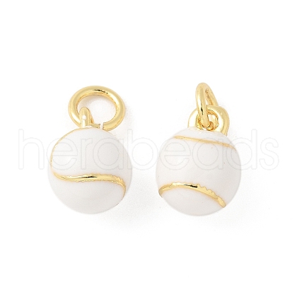 Brass Enamel Pendants KK-P294-38G-03-1