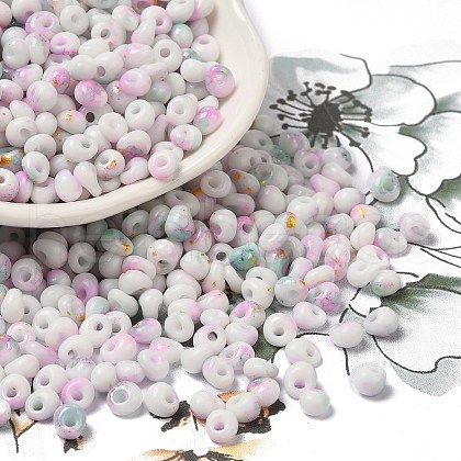 Baking Paint Glass Seed Beads SEED-F006-01A-13-1