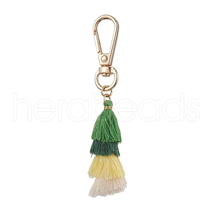 Christmas Theme Christmas Tree Polyester Cotton Tassel Pendant Decorations HJEW-JM02168-1