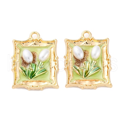 Alloy Enamel Pendants FIND-M060-02G-1