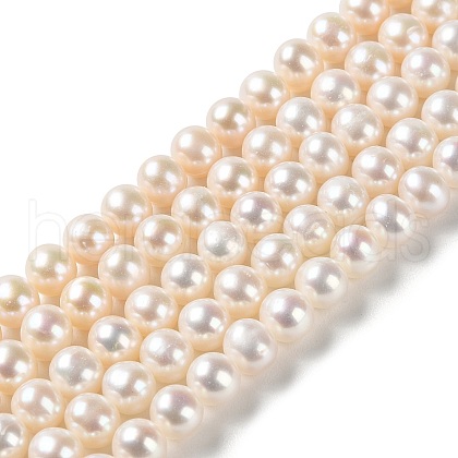 Natural Cultured Freshwater Pearl Beads Strands PEAR-E018-65-1