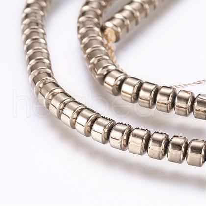 Electroplate Non-magnetic Synthetic Hematite Bead Strands G-P277-02-1