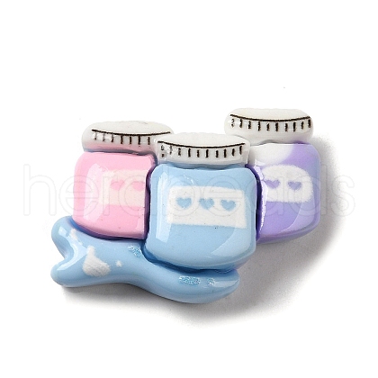 Painting Theme Opaque Resin Cabochons RESI-L040-04E-1