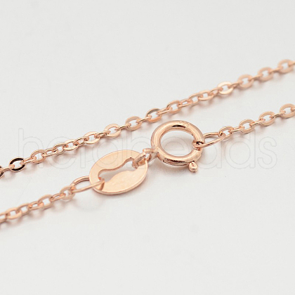 925 Sterling Silver Cable Chain Necklaces STER-M086-22B-1