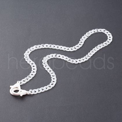 Personalized Acrylic Curb Chain Necklaces NJEW-JN03431-03-1
