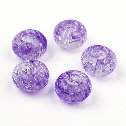 Transparent Crackle Acrylic Beads MACR-E025-30H-1