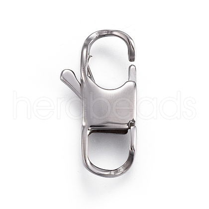 304 Stainless Steel Lobster Claw Clasps STAS-I117-02A-P-1