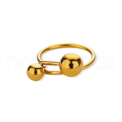 304 Stainless Steel Adjustable Cuff Rings for Women RJEW-B131-03B-1