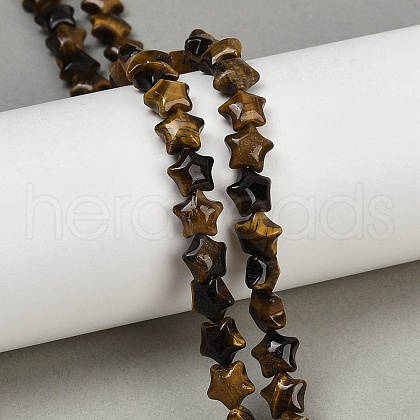 Natural Tiger Eye Beads Strands G-Z080-A16-8mm-1