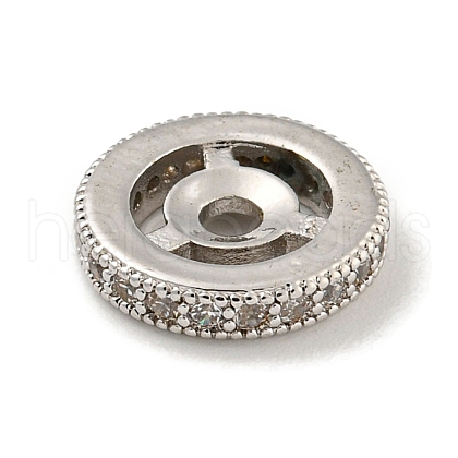 Brass Micro Pave Clear Cubic Zirconia Beads KK-G493-30D-P-1