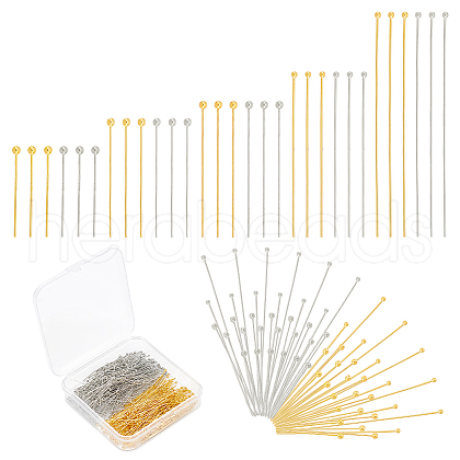 Unicraftale 500Pcs 10 Styles Brass Ball Head Pins KK-UN0054-08-1