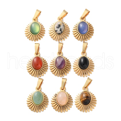 Natural Mixed Stone Pendants STAS-C120-15G-1