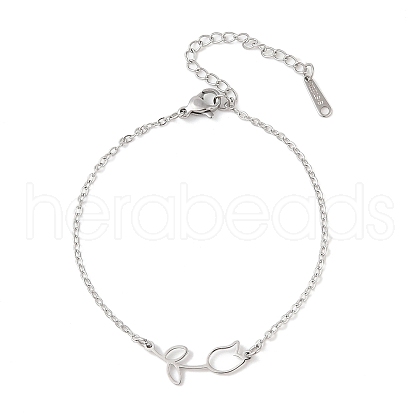 Non-Tarnish 304 Stainless Steel Bracelets BJEW-Q340-02P-1
