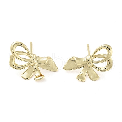 Brass Studs Earrings EJEW-K276-06C-G-1