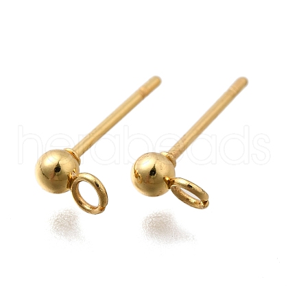 201 Stainless Steel Stud Earring Findings STAS-R156-01G-02-1