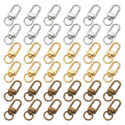 DICOSMETIC 42Pcs 3 Colors Alloy Swivel Clasps FIND-DC0005-61-1