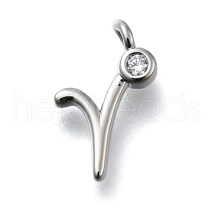 Brass Micro Pave Cubic Zirconia Pendants KK-B132-12P-R-1