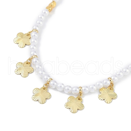 6mm Round ABS Imitation Pearl Beaded Necklaces NJEW-P317-12B-G-1