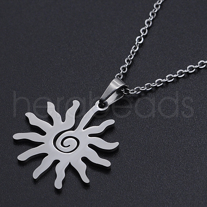 Non-Tarnish 201 Stainless Steel Pendants Necklaces NJEW-S105-JN725-45-1-1