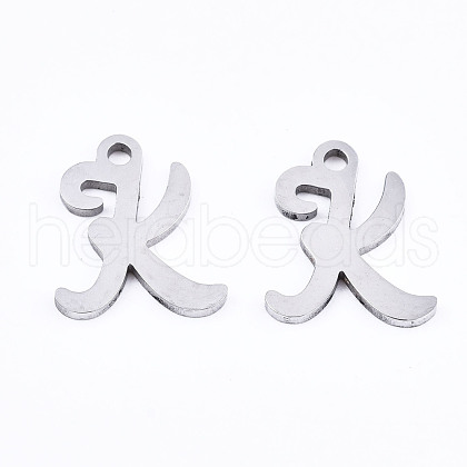 Non-Tarnish 201 Stainless Steel Charms STAS-T044-217P-K-1