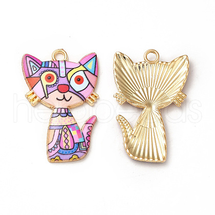 Alloy Enamel Pendants ENAM-M046-10G-B-1