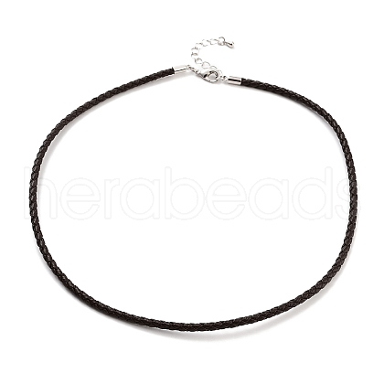 Braided Round Imitation Leather Bracelets Making BJEW-H610-01P-09-1