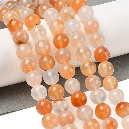 Natural Red Agate Beads Strands G-A248-A06-03-1