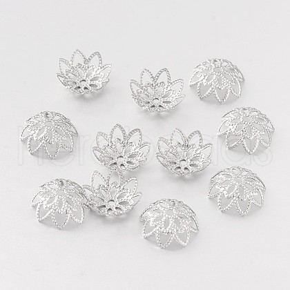Tarnish Resistant 316 Surgical Stainless Steel Flower Bead Caps STAS-M257-03-1