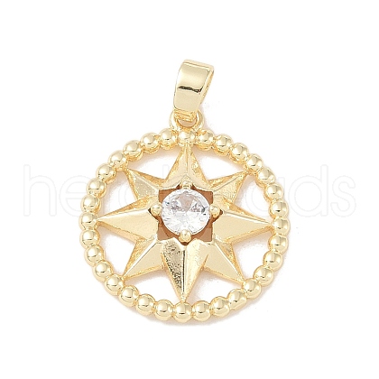Brass Glass Pendants KK-P273-14G-1