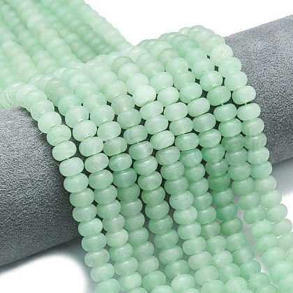 Natural Green Aventurine Beads Strands G-P575-A02-8x5mm-04-1