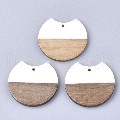 Resin & Walnut Wood Pendants RESI-T023-A-11H-1-1