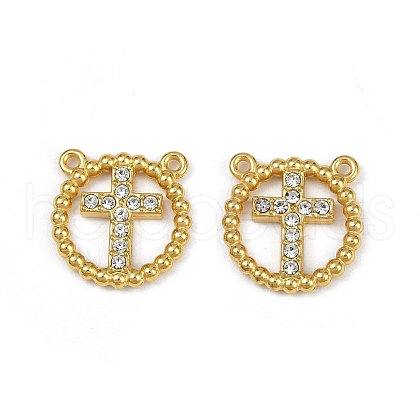 304 Stainless Steel Crystal Rhinestone Pendants STAS-L290-24G-1