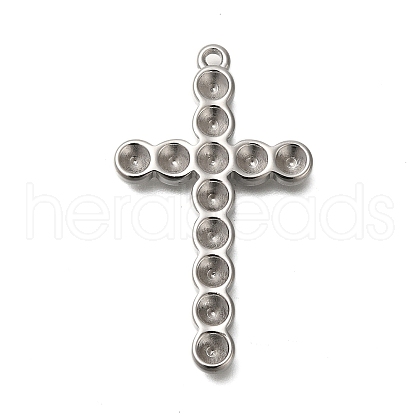 304 Stainless Steel Pendant Rhinestone Settings STAS-H225-07P-1