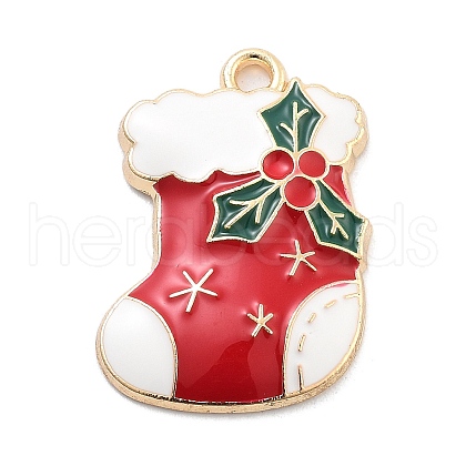 Christmas Theme Alloy Enamel Pendants X1-ENAM-D060-04E-1