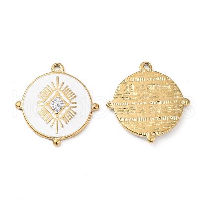PVD Vacuum Plating 201 Stainless Steel Enamel Pendants X-STAS-J401-VC980-1