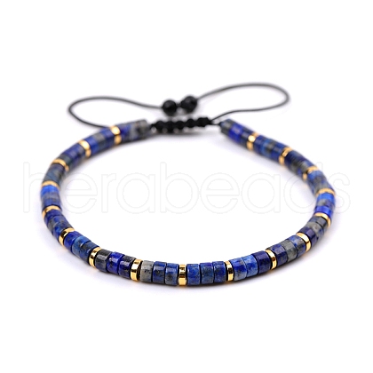 Natural Lapis Lazuli Braided Bead Bracelets for Women PW-WG20352-14-1