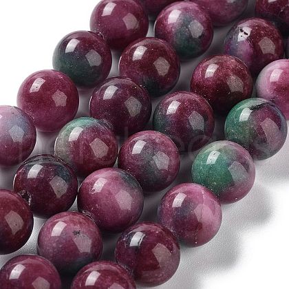 Dyed Natural Malaysia Jade Beads Strands G-G021-01D-05-1