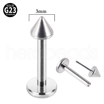 G23 Titanium Threadless Labrets WG192F4-02-1