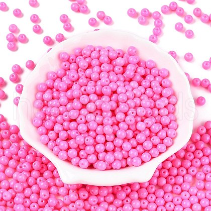 Opaque Baking Painted Glass Beads DGLA-T004-02J-1