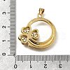 Brass Micro Pave Cubic Zirconia Pendants KK-C090-04B-G-3