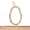 Bohemian Brass & Colorful Glass Seed Beads Double Layer Anklets AJEW-Z046-04G-3