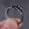 Stainless Steel Word Open Cuff Ring FIND-PW0020-16G-2